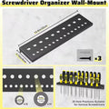 Metal Tool Organizer Wall Mount For Storage Of Screwdrivers, Pliers, Hammers, And Wrenches In Workshop