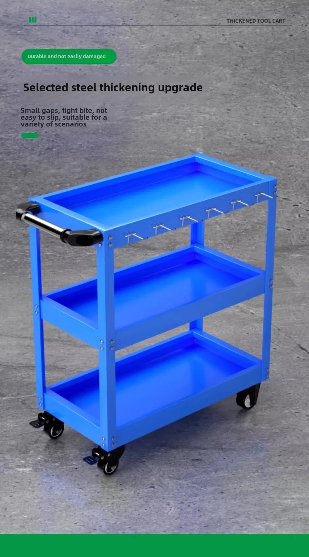 BaoLian Mechanical Workshop ToolsCart Tool Trolley With Brake Wheels Toolbox Cabinet Organizer Holder Garage Workbench Racks